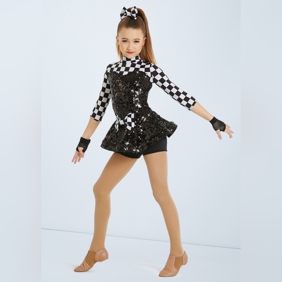 New In Package Weissman Black & White “Shut Up And Drive” Dance Outfit Size SA - Picture 1 of 4